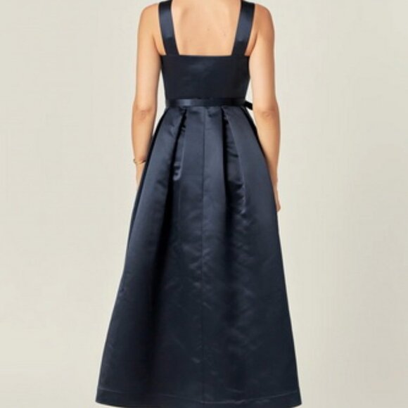English Factory Navy Blue Square Neck Midi Gown *Less Belt* - Picture 2 of 2